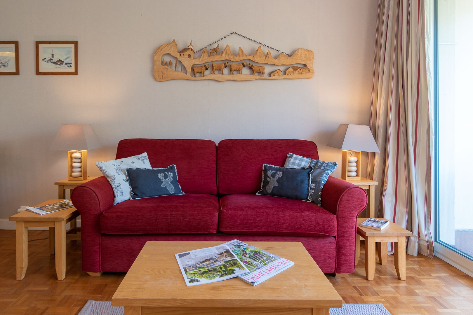 Lounge with comfortable sofa-bed