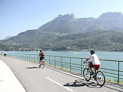 cycling around lake