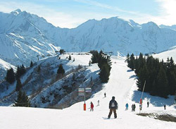 skiing at Megeve